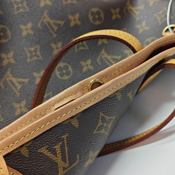 NEVERFULL MM Monogram Coated Canvas Brown