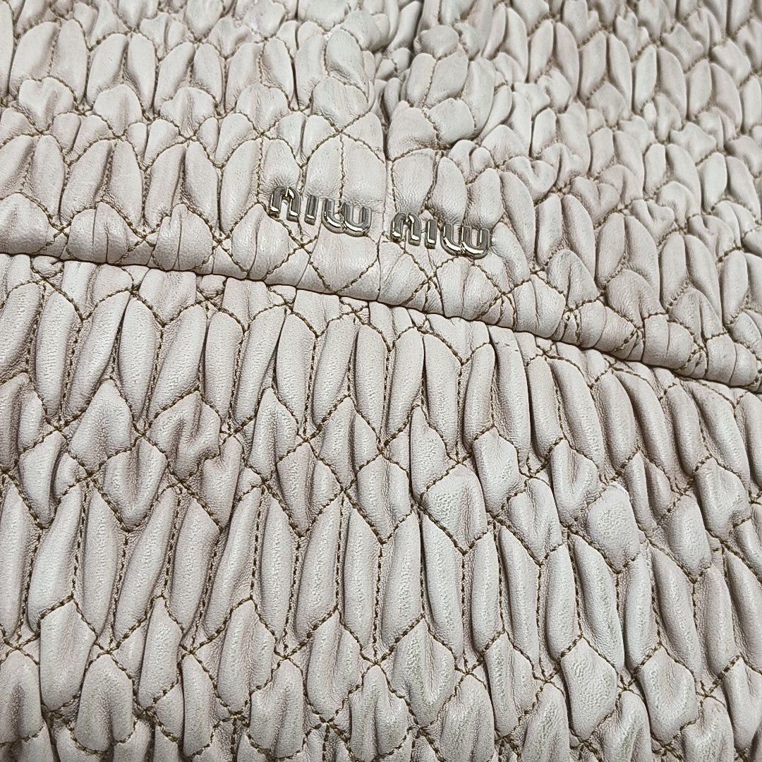 Calfskin Shoulder Bag White