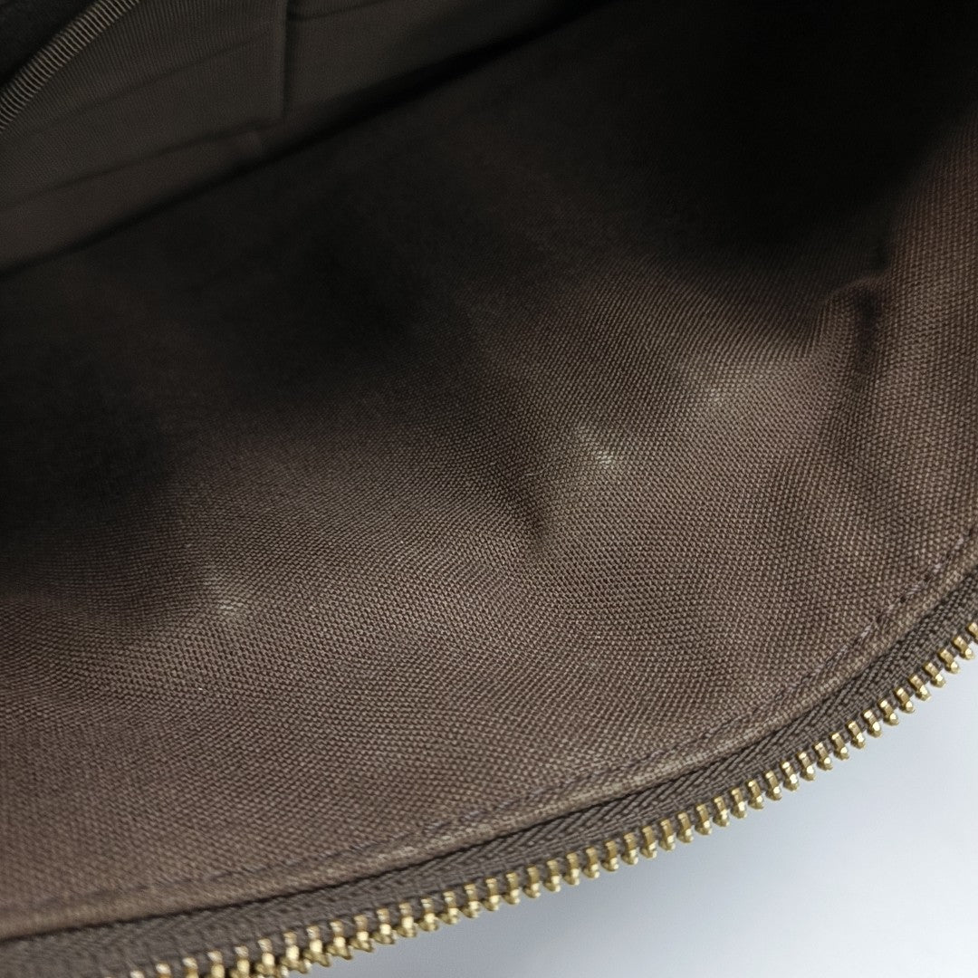 SPENCER Damier Ebene Coated Canvas Brown