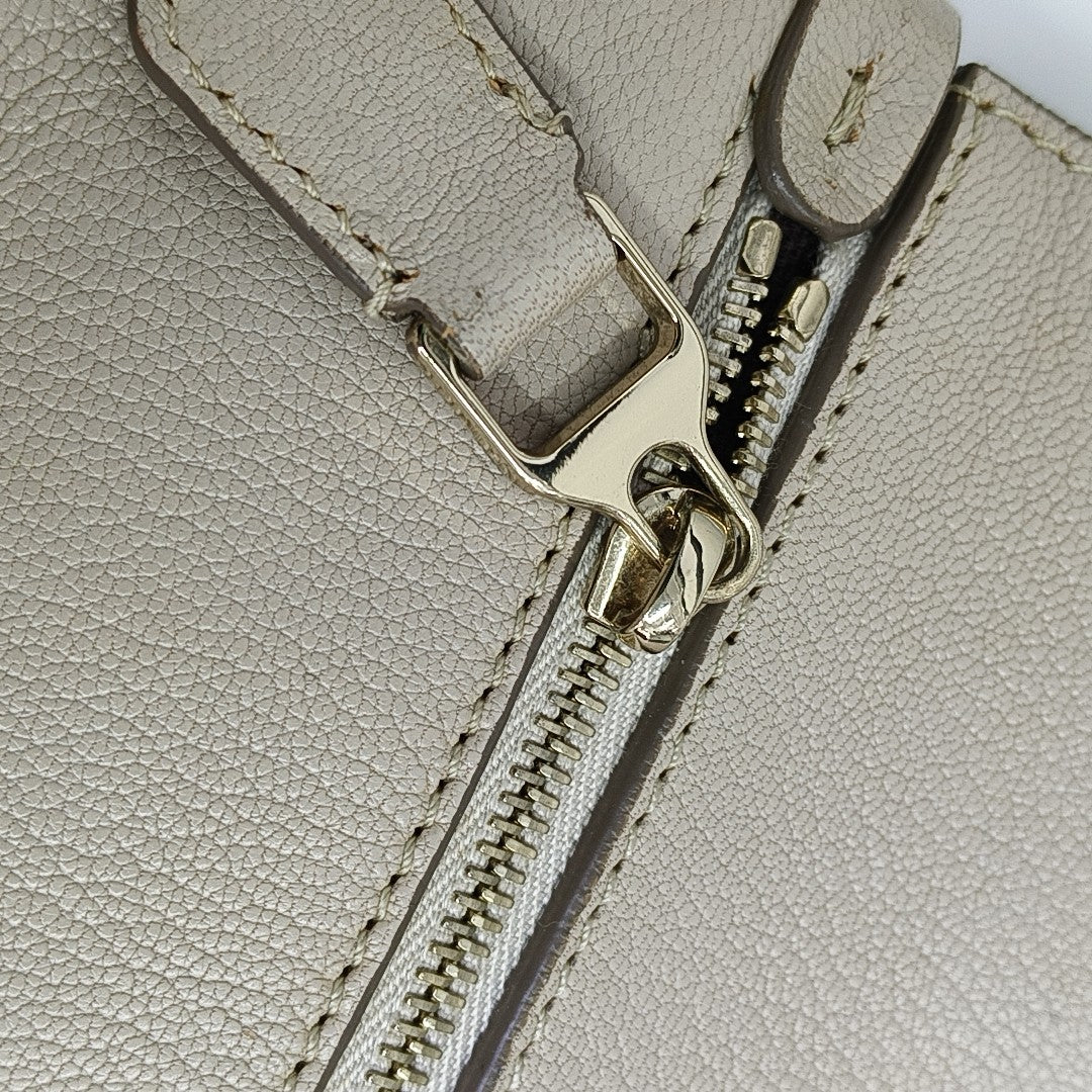 Calfskin Shoulder Bag Beige