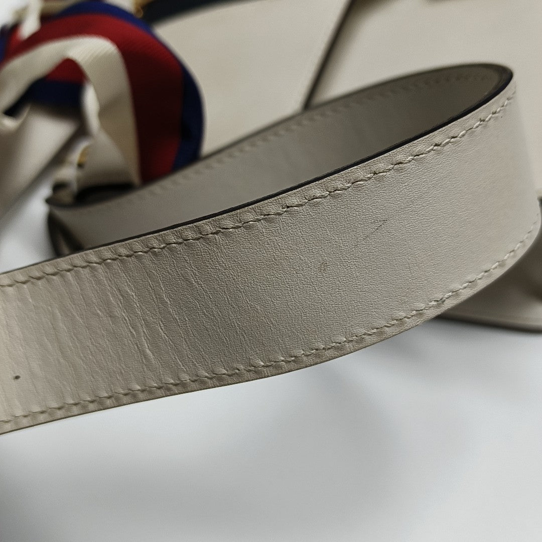Sylvie Small Calfskin White