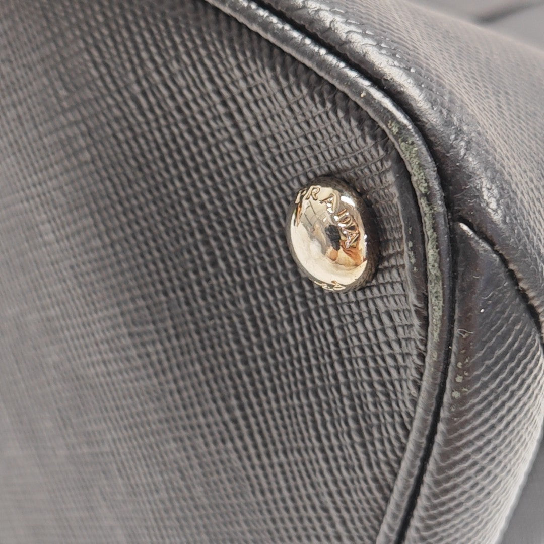 Twin Saffiano Calfskin Black