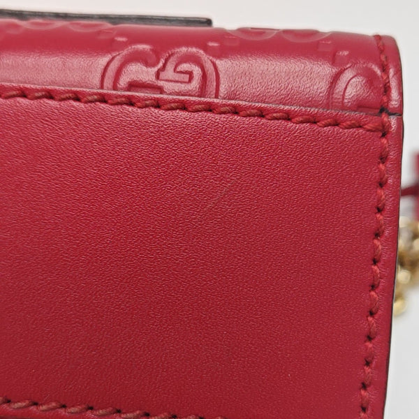 Padlock Small Monogram Calfskin Red