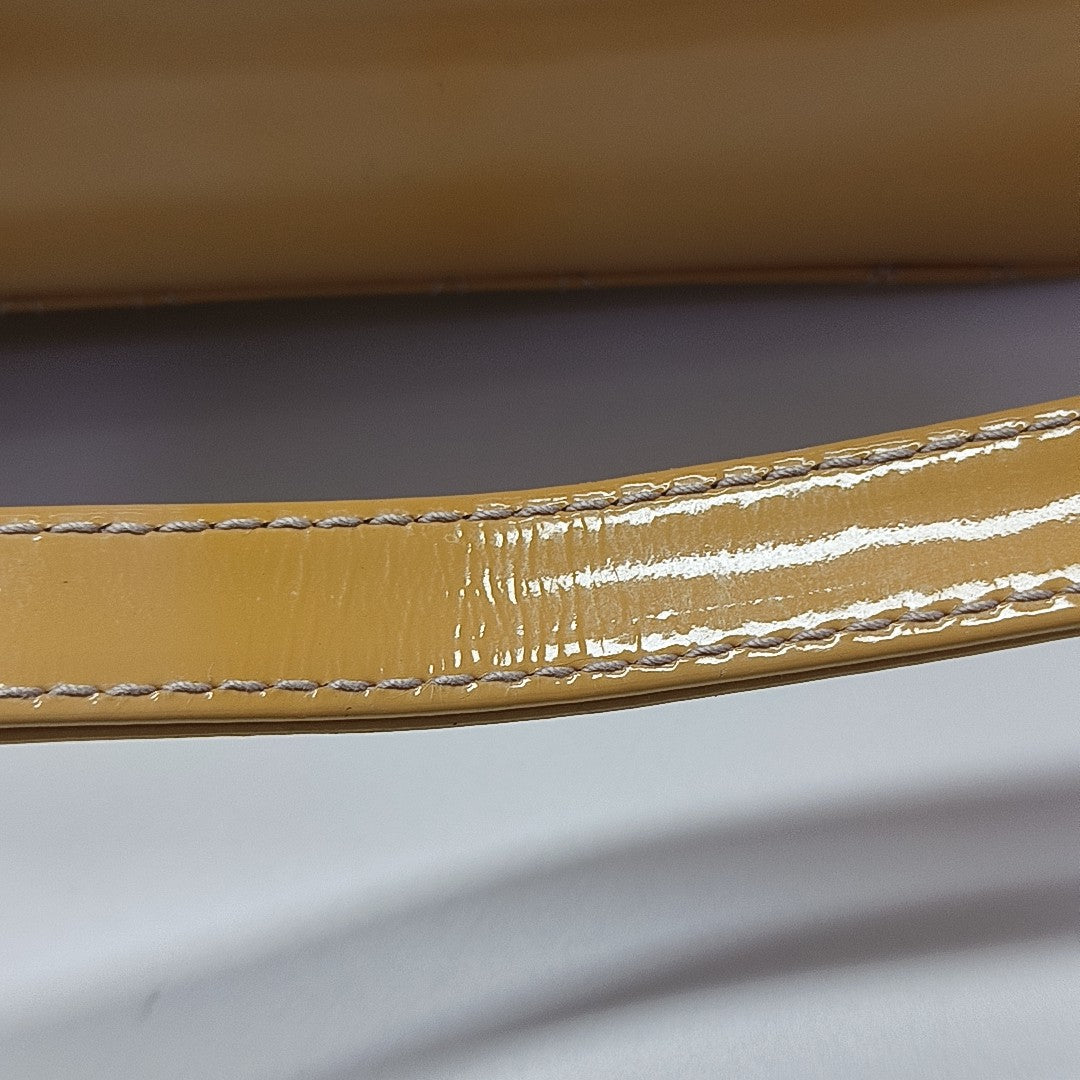 Lady Dior Medium Cannage Patent Leather Yellow