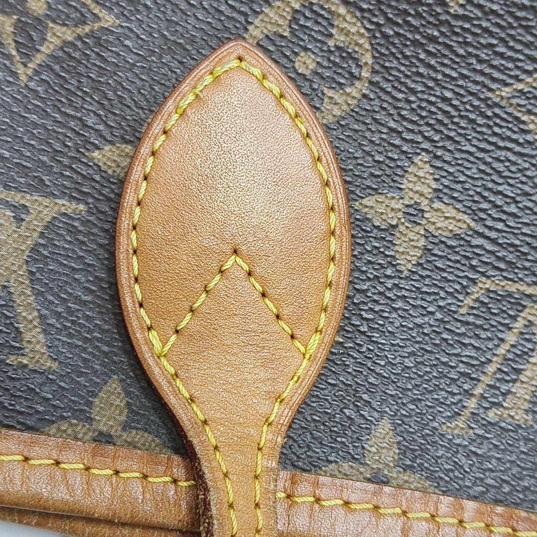 NEVERFULL MM Monogram Coated Canvas Brown