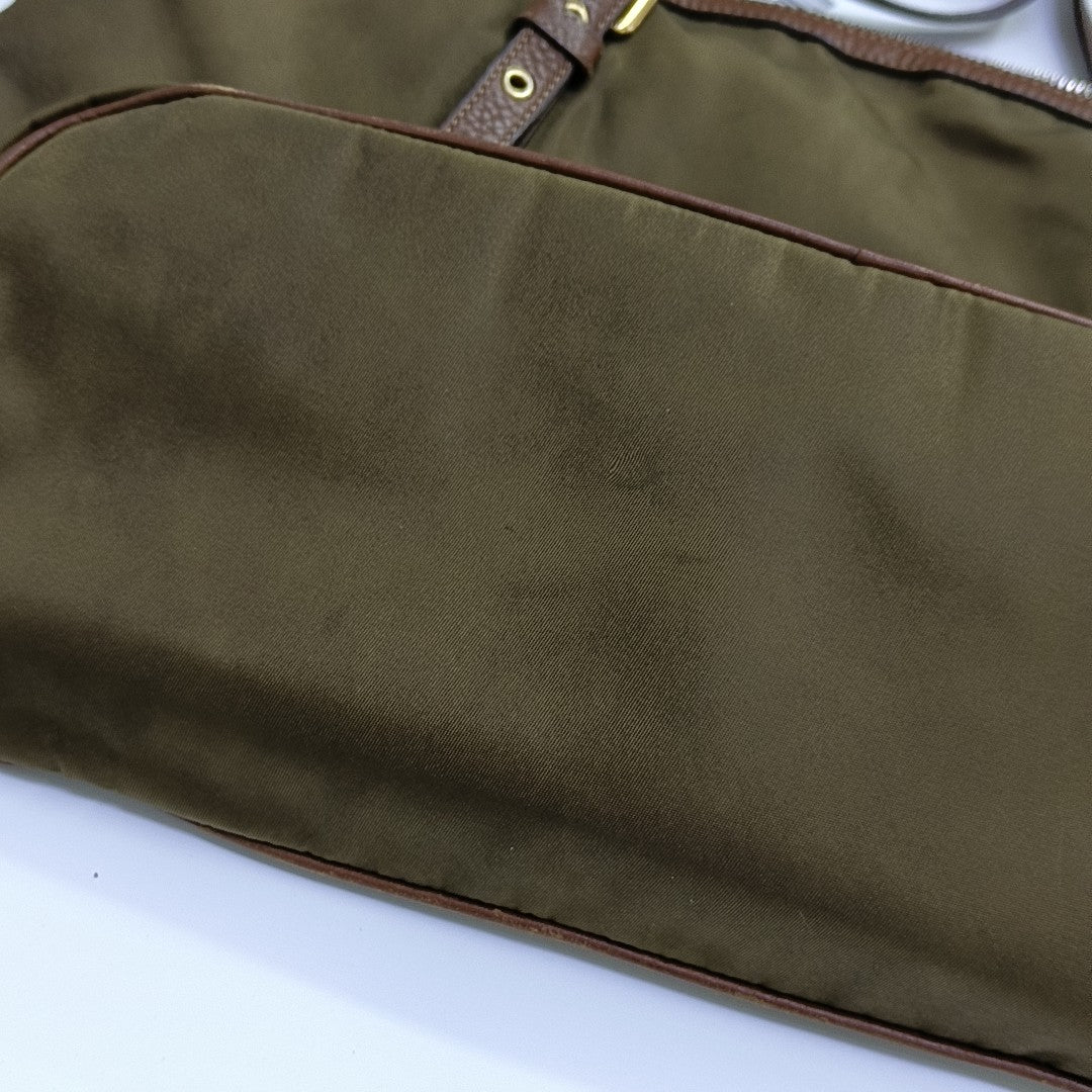 Nylon Shoulder Bag Green