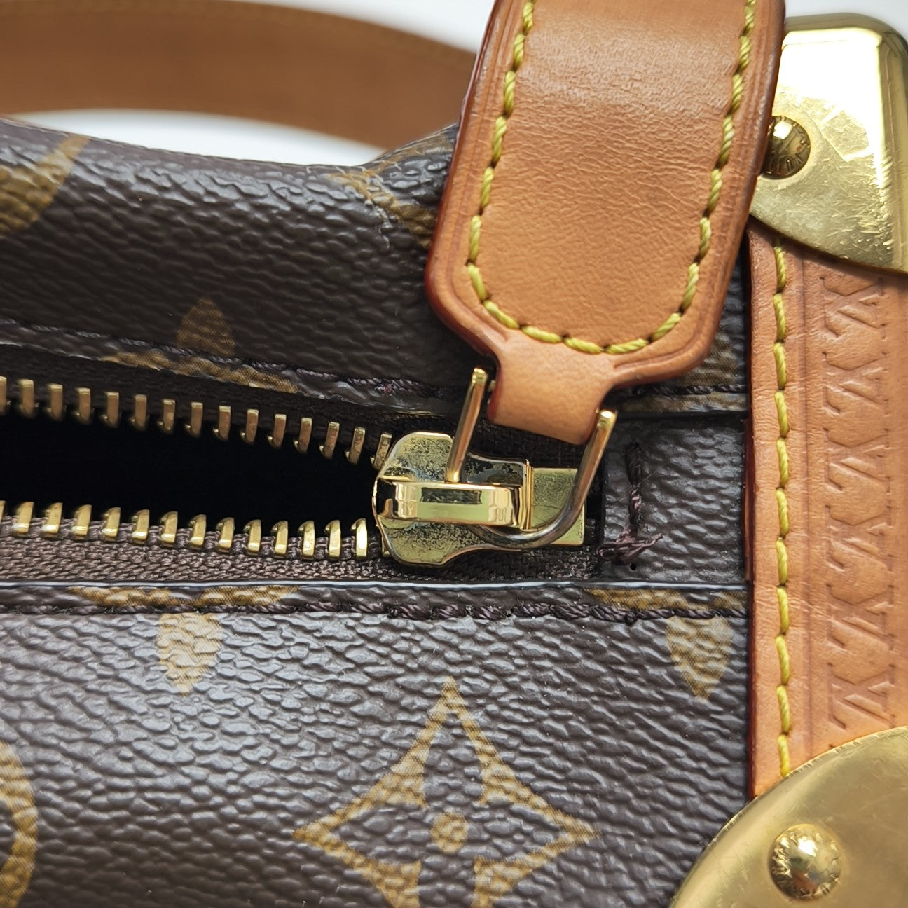 SIDE TRUNK MM Monogram Coated Canvas Brown