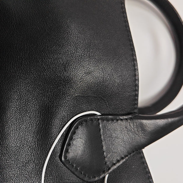 The Banner Medium Calfskin Black