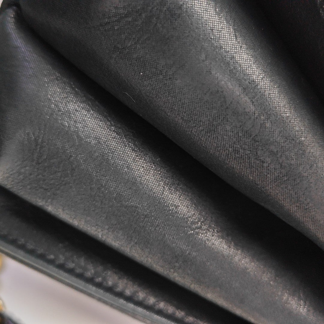 Quilted Calfskin Shoulder Bag Black