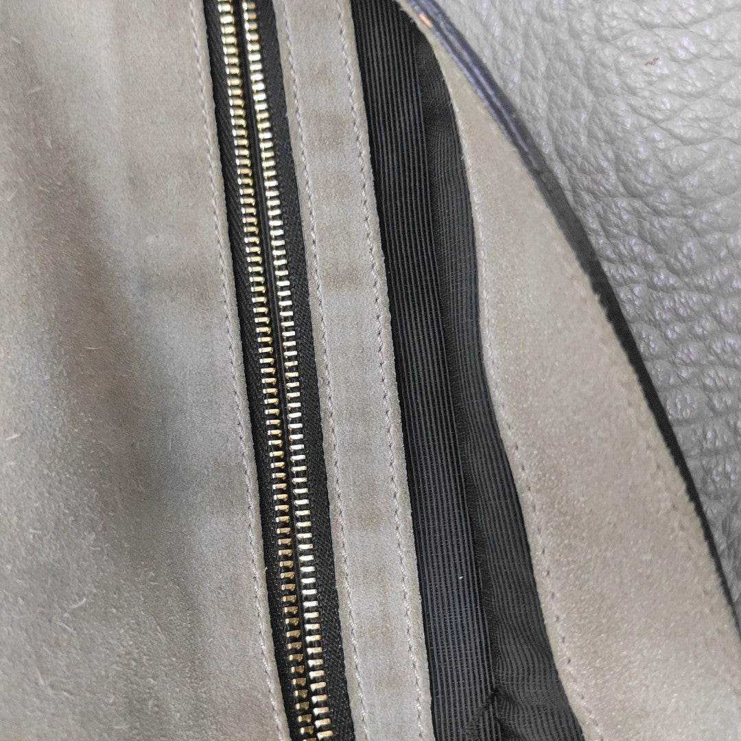 Calfskin Shoulder Bag Gray