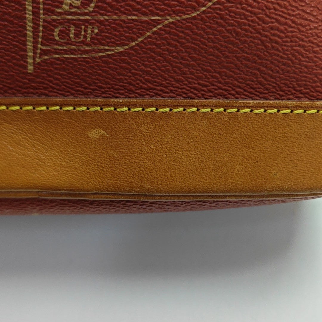 Coated Canvas Shoulder Bag Red