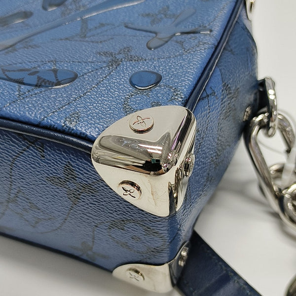 SOFT TRUNK Mini Monogram Coated Canvas Blue