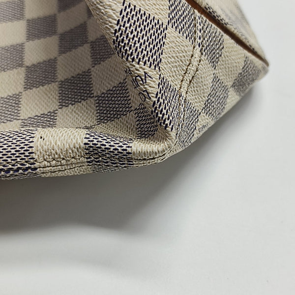 SALEYA PM Damier Azur Coated Canvas White