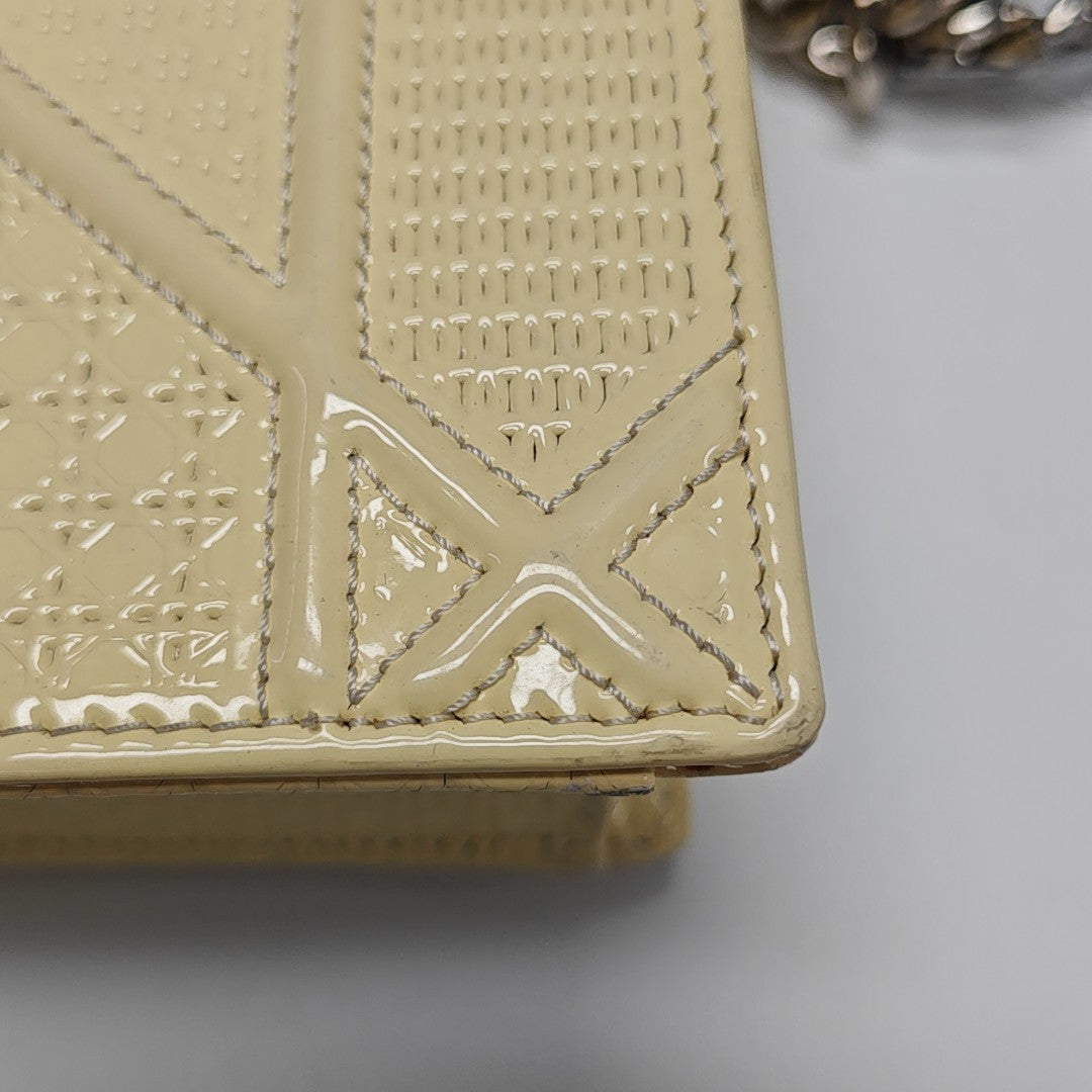 Diorama Small Cannage Calfskin Yellow