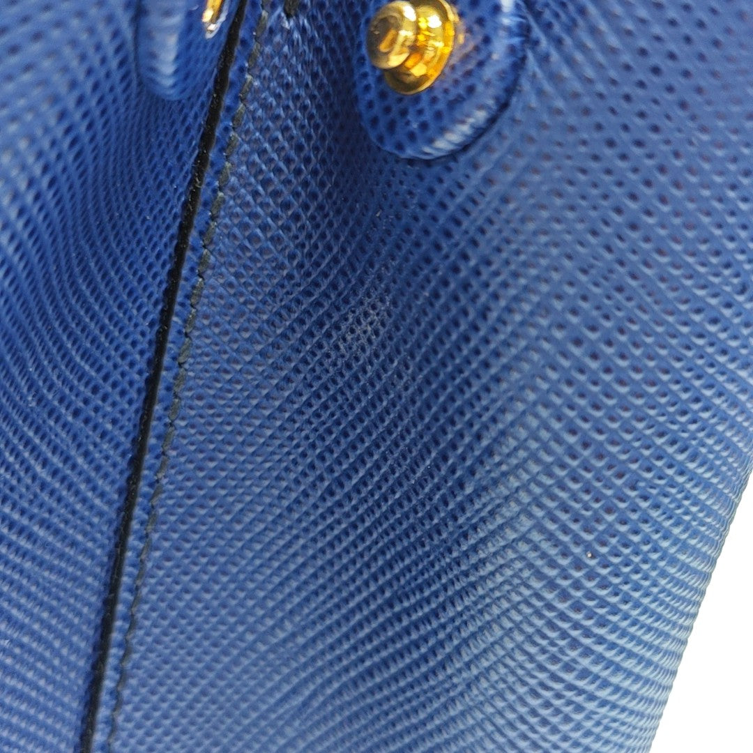 Double Medium Saffiano Calfskin Blue