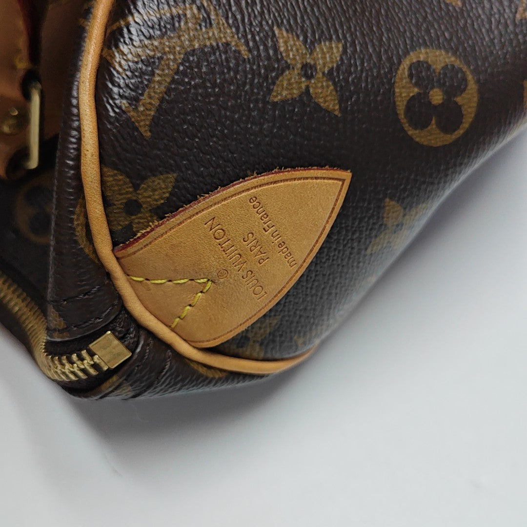SPEEDY 30 Monogram Coated Canvas Brown