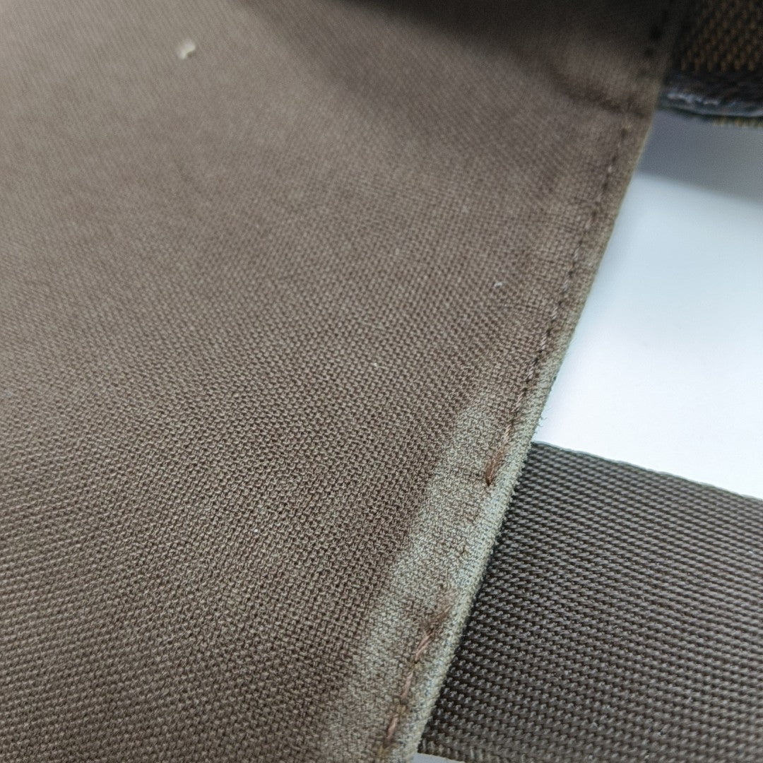 BASTILLE Damier Ebene Coated Canvas Brown