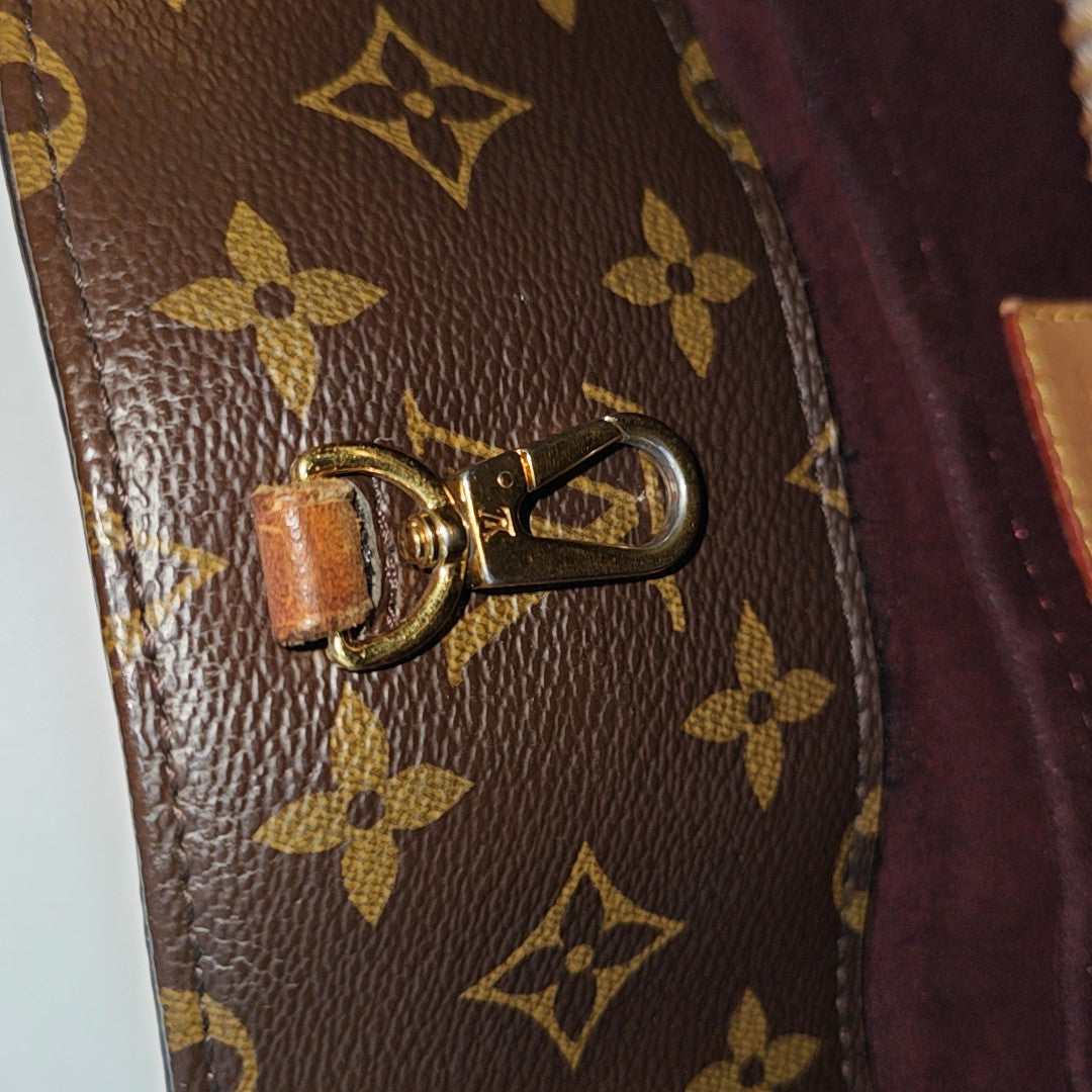 MONTAIGNE MM Monogram Coated Canvas Brown