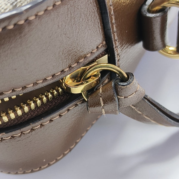 Horsebit 1955 Small Coated Canvas Beige