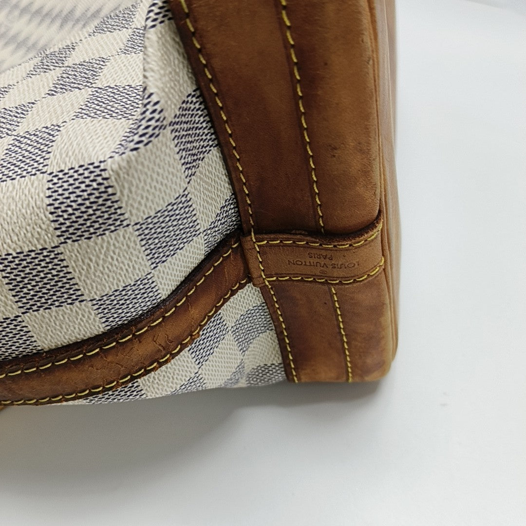 NOÉ GM Damier Azur Coated Canvas White