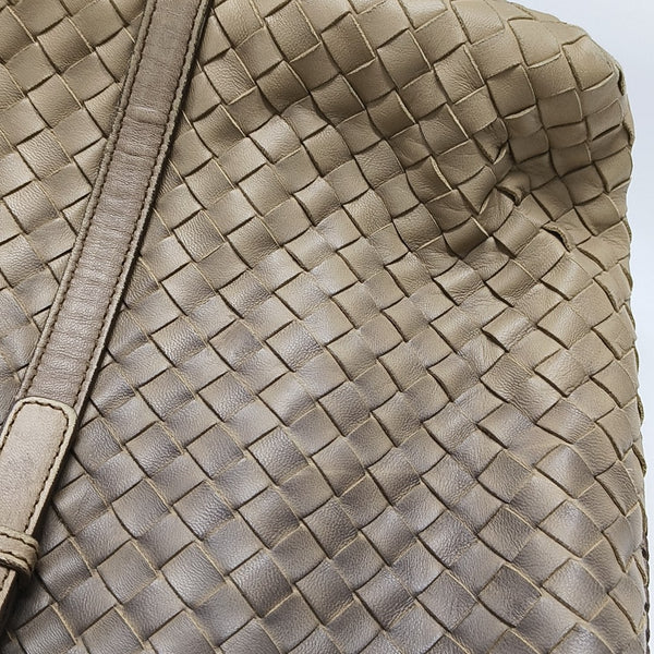 Lambskin Top Handle Bag Brown