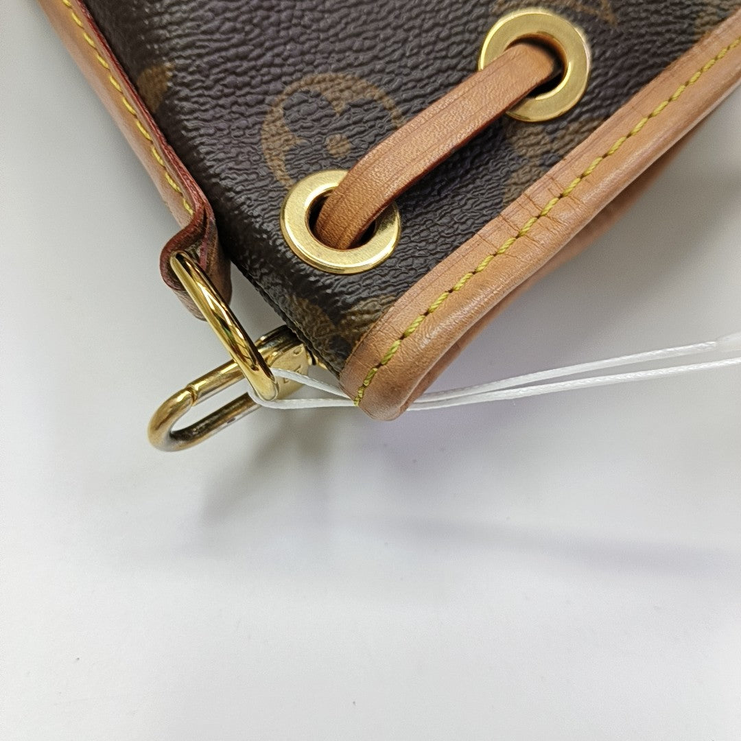 NOÉ Nano Monogram Coated Canvas Brown