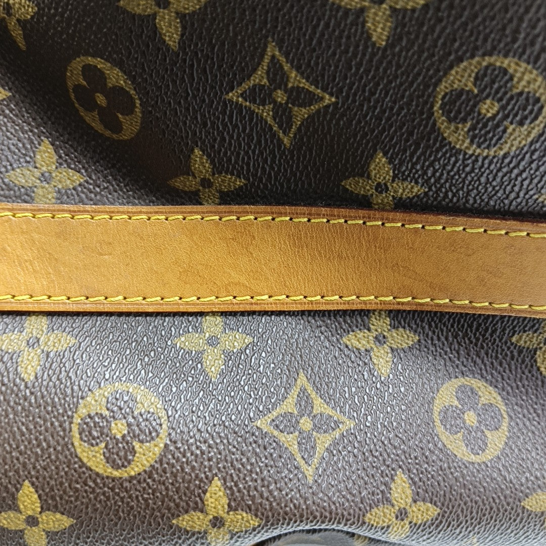 KEEPALL 50 Monogram Coated Canvas Brown
