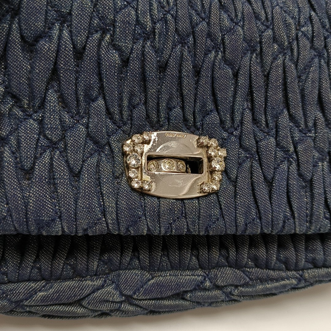 Crystal Quilted Denim Blue