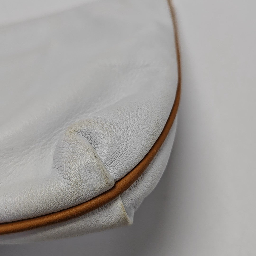 MACADAM CLUTCHES Calfskin White