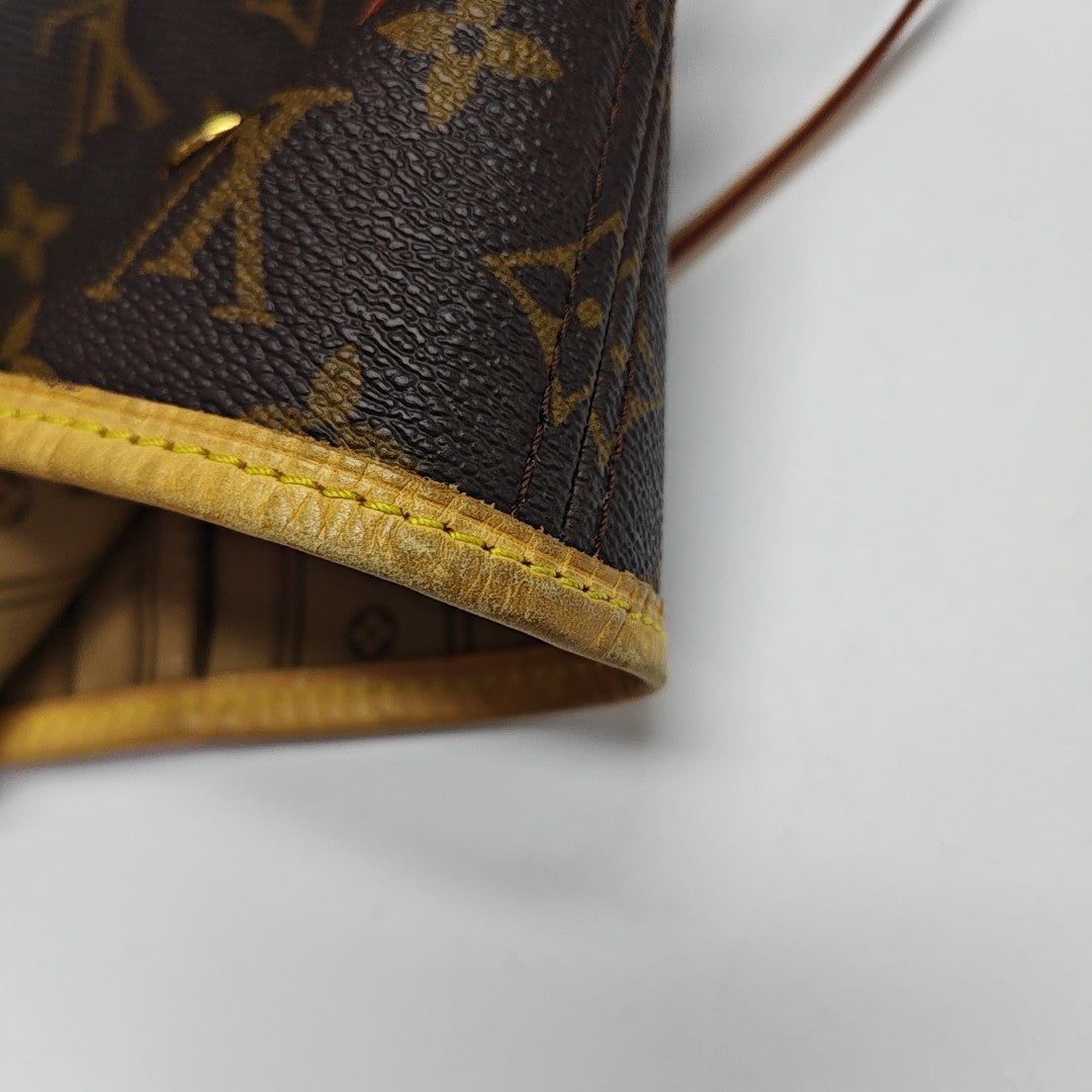NEVERFULL MM Monogram Coated Canvas Brown