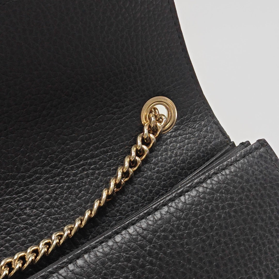 Interlocking G Small Calfskin Black