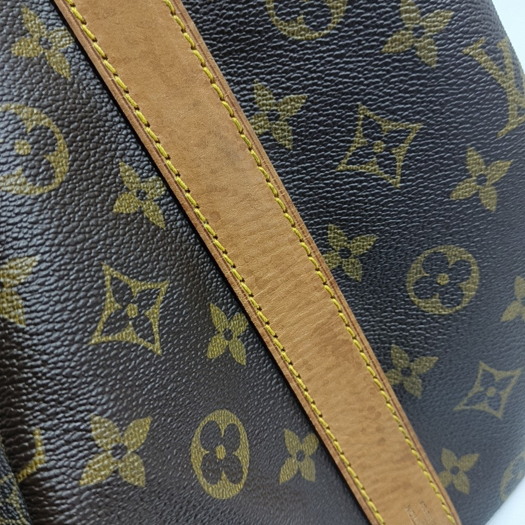 KEEPALL 50 Monogram Coated Canvas Brown
