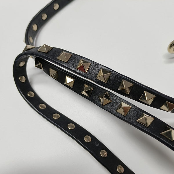Rockstud Small Calfskin Black
