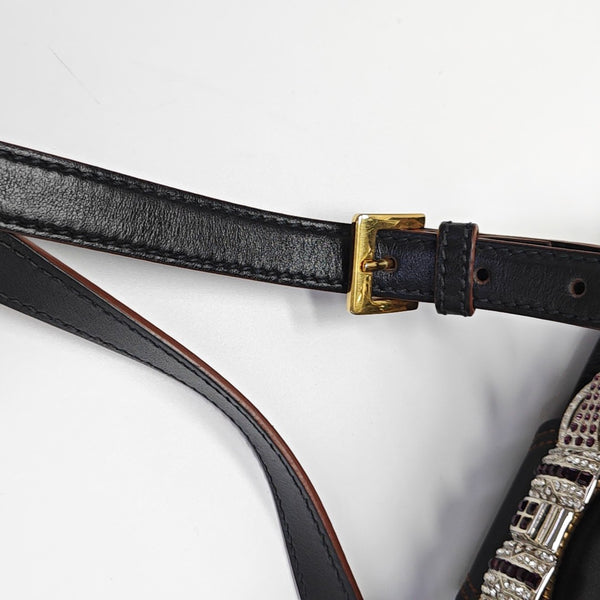 Miu Lady Calfskin Black