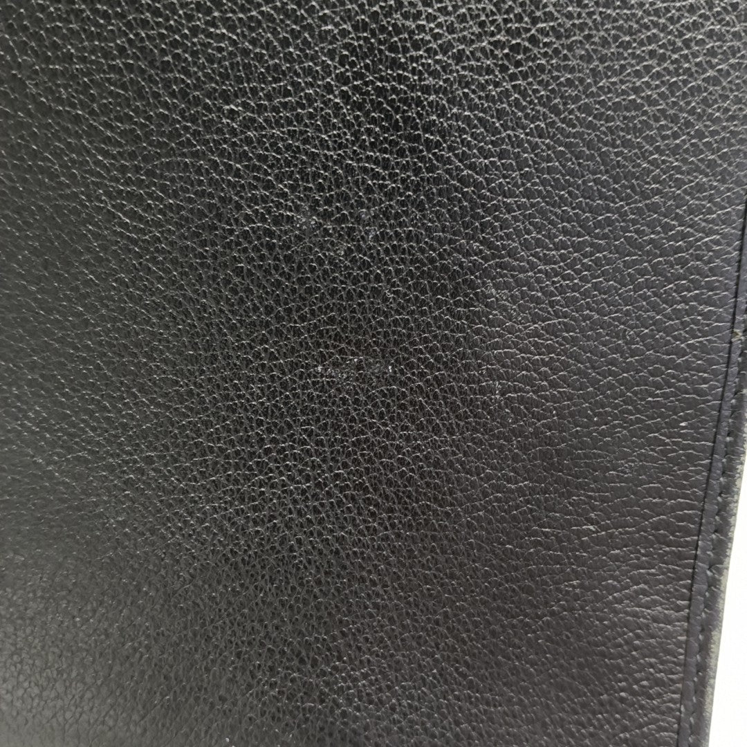Leather Top Handle Bag Black