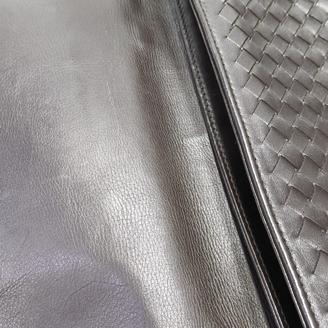 Calfskin Top Handle Bag Brown