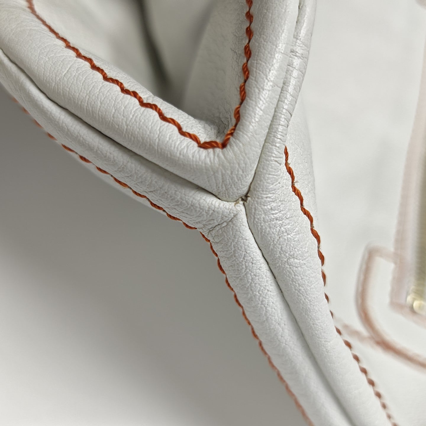 Calfskin Top Handle Bag White