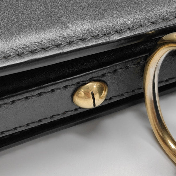 Calfskin Shoulder Bag Black