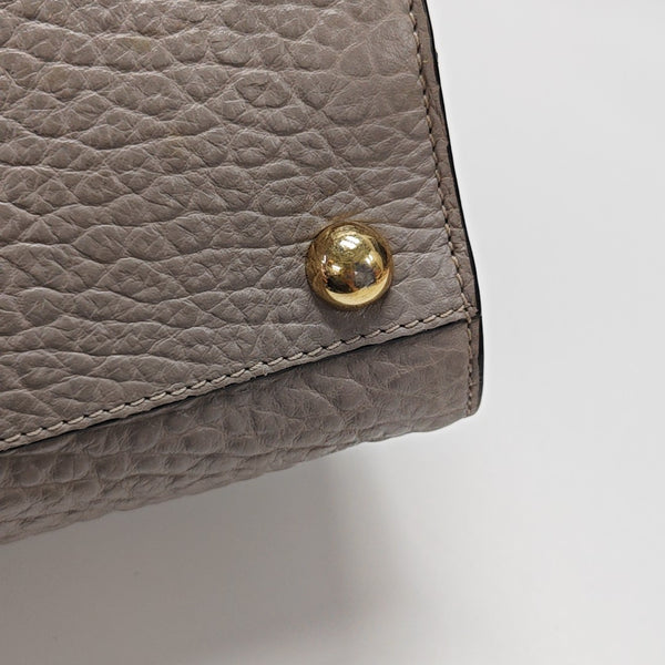Calfskin Shoulder Bag Gray