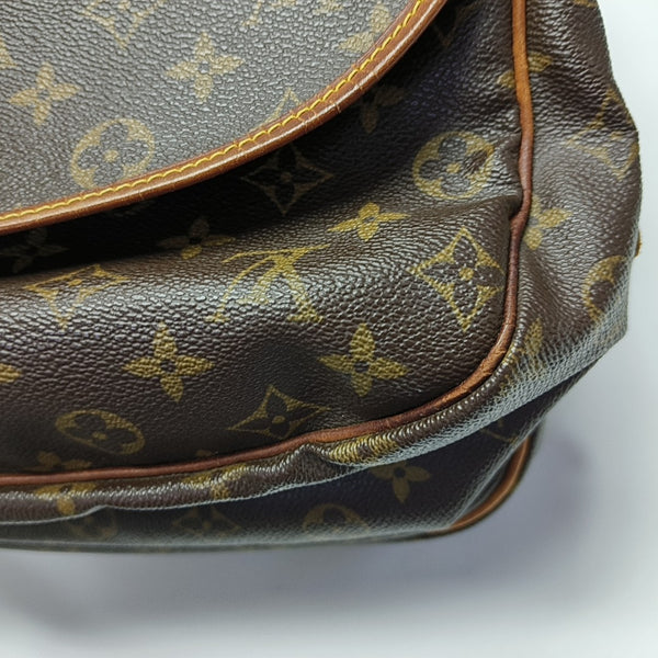 SAUMUR 35 Monogram Coated Canvas Brown