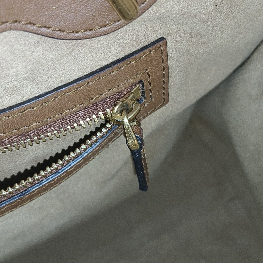 Padlock Medium Monogram Coated Canvas Beige