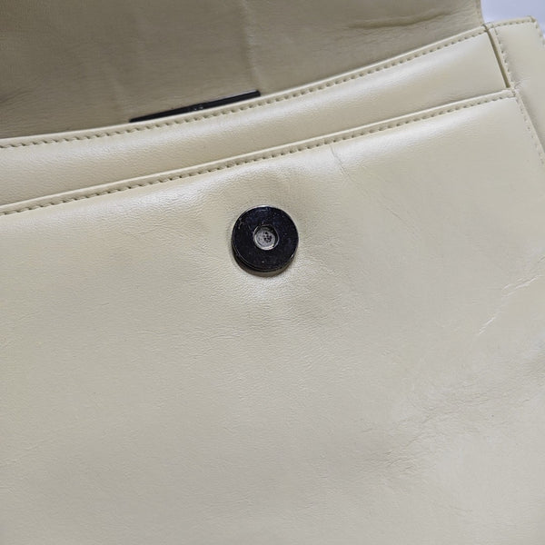 Calfskin Top Handle Bag Beige