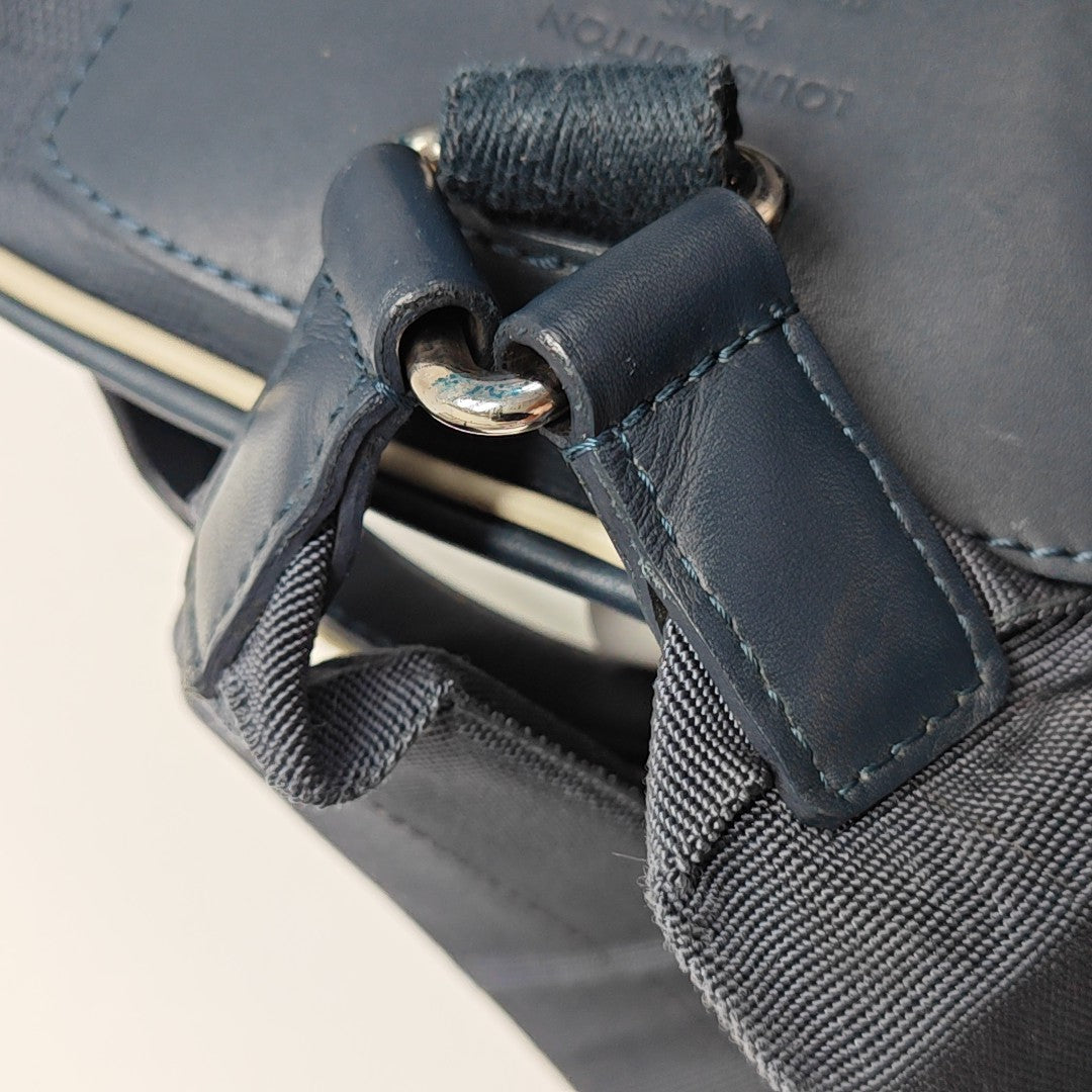 Damier Calfskin Backpack Blue