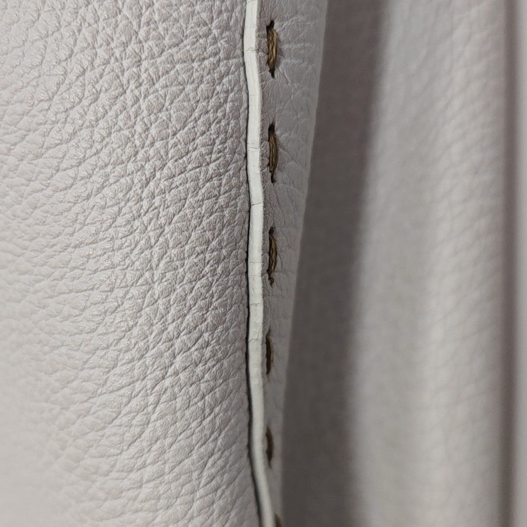 Quilted Calfskin Shoulder Bag White