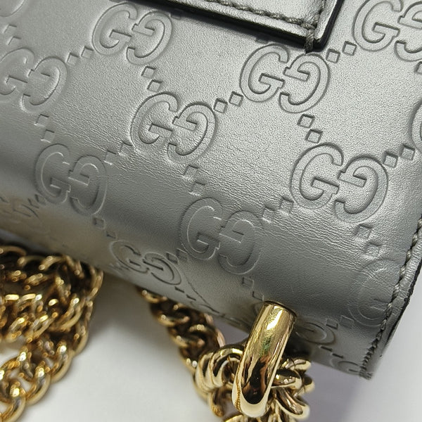 Padlock Small Monogram Calfskin Gray