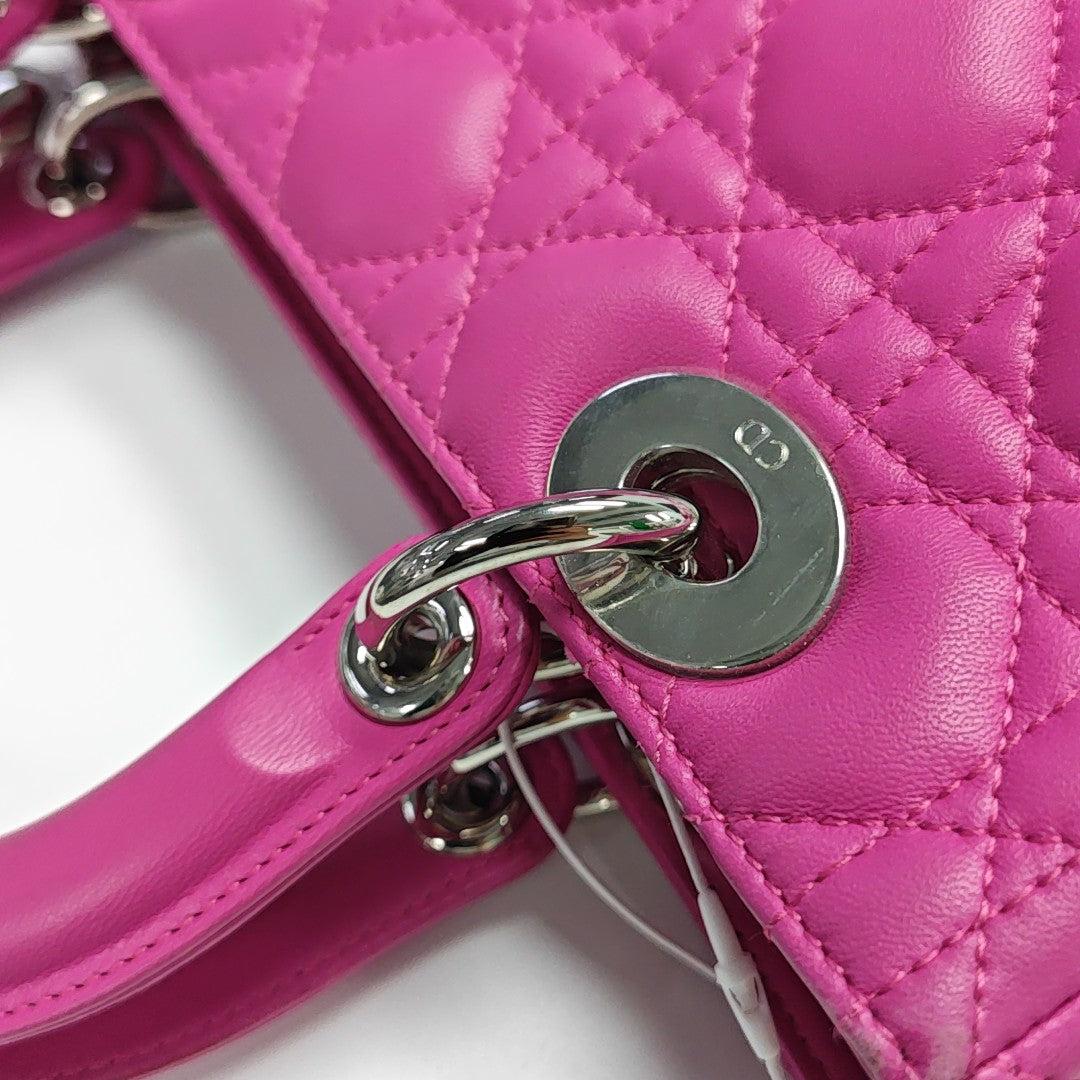 Lady Dior Medium Cannage Lambskin Red