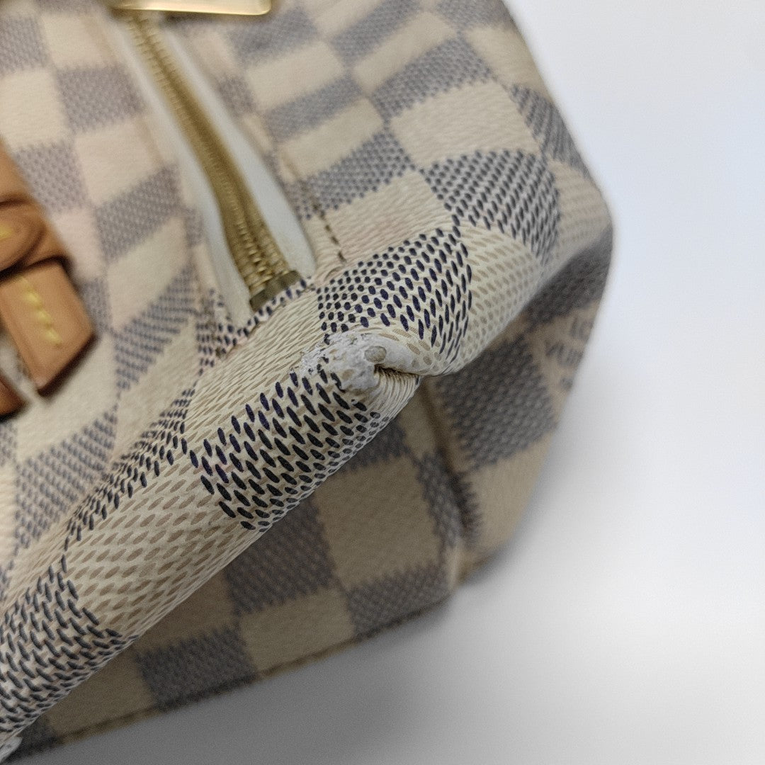 SPERONE BB Damier Azur Coated Canvas White