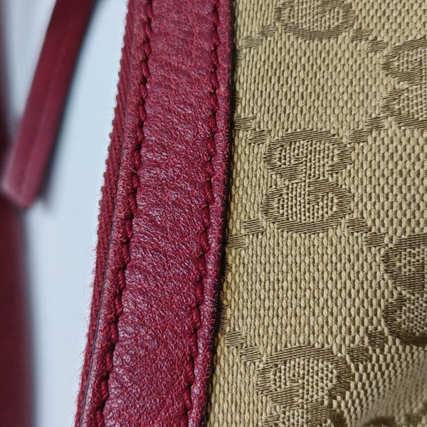 Monogram Canvas Shoulder Bag Beige