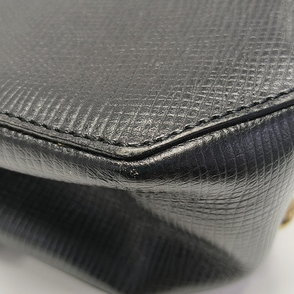 Calfskin Top Handle Bag Black