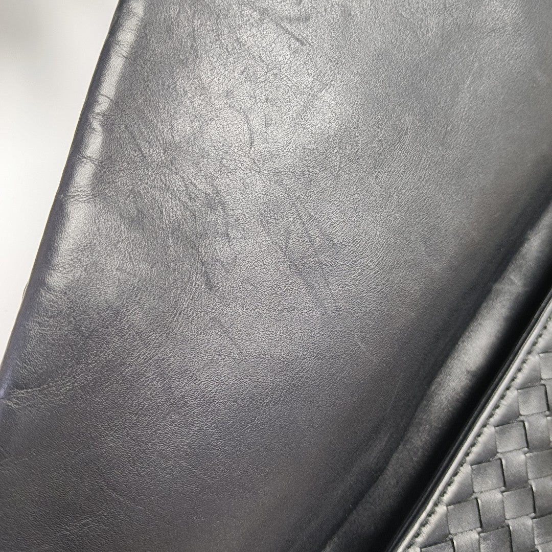 Calfskin Top Handle Bag Black